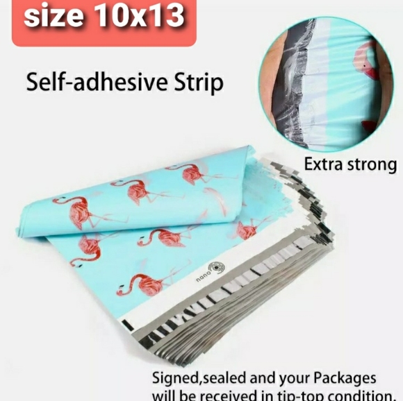 30 Poly mailers. Size 10x13 flamingo print. - Picture 4 of 8